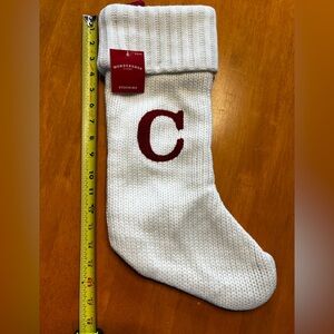 “C” Christmas Stocking from Wondershop- NWT